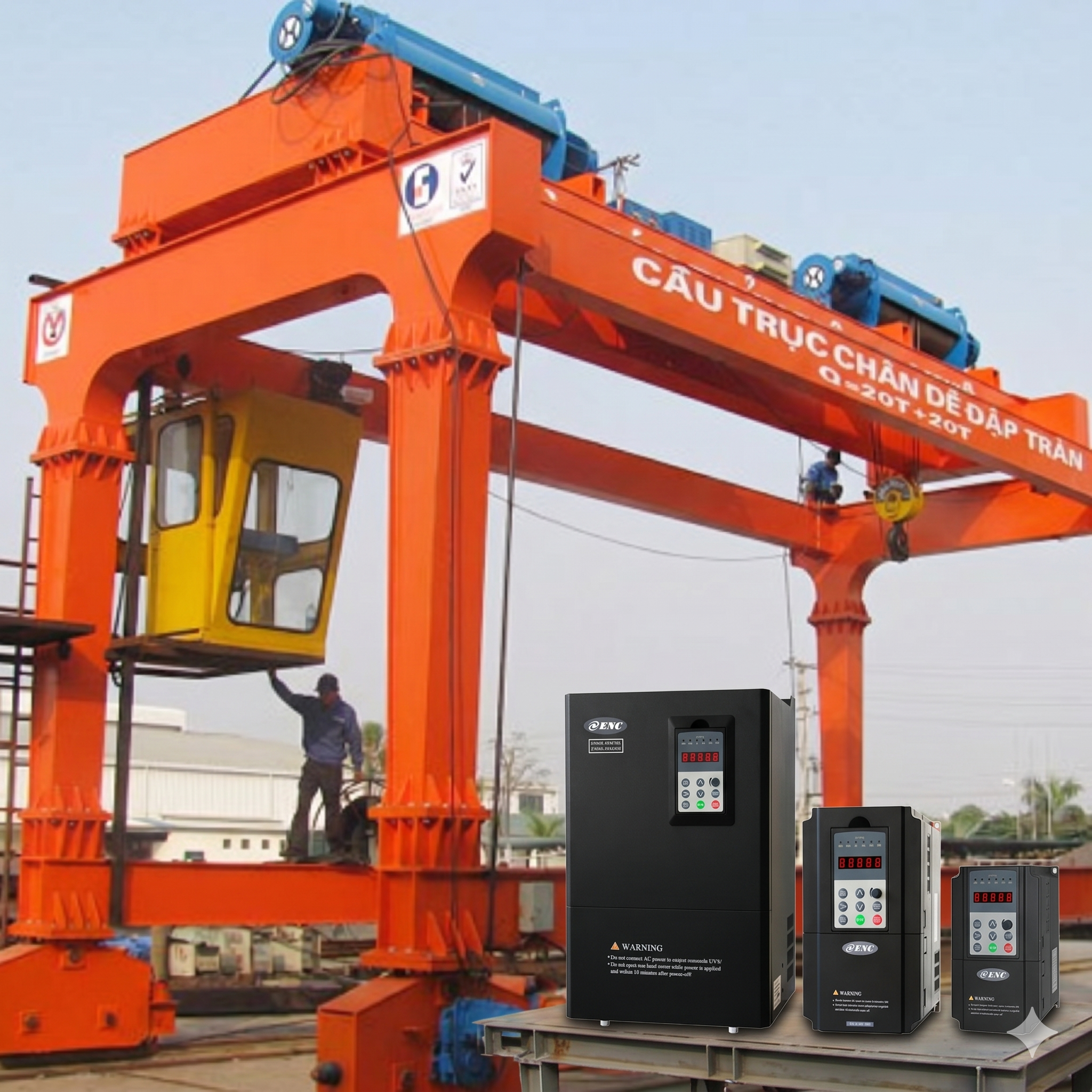 biến tần enc en600 cho cầu trục nâng hạ